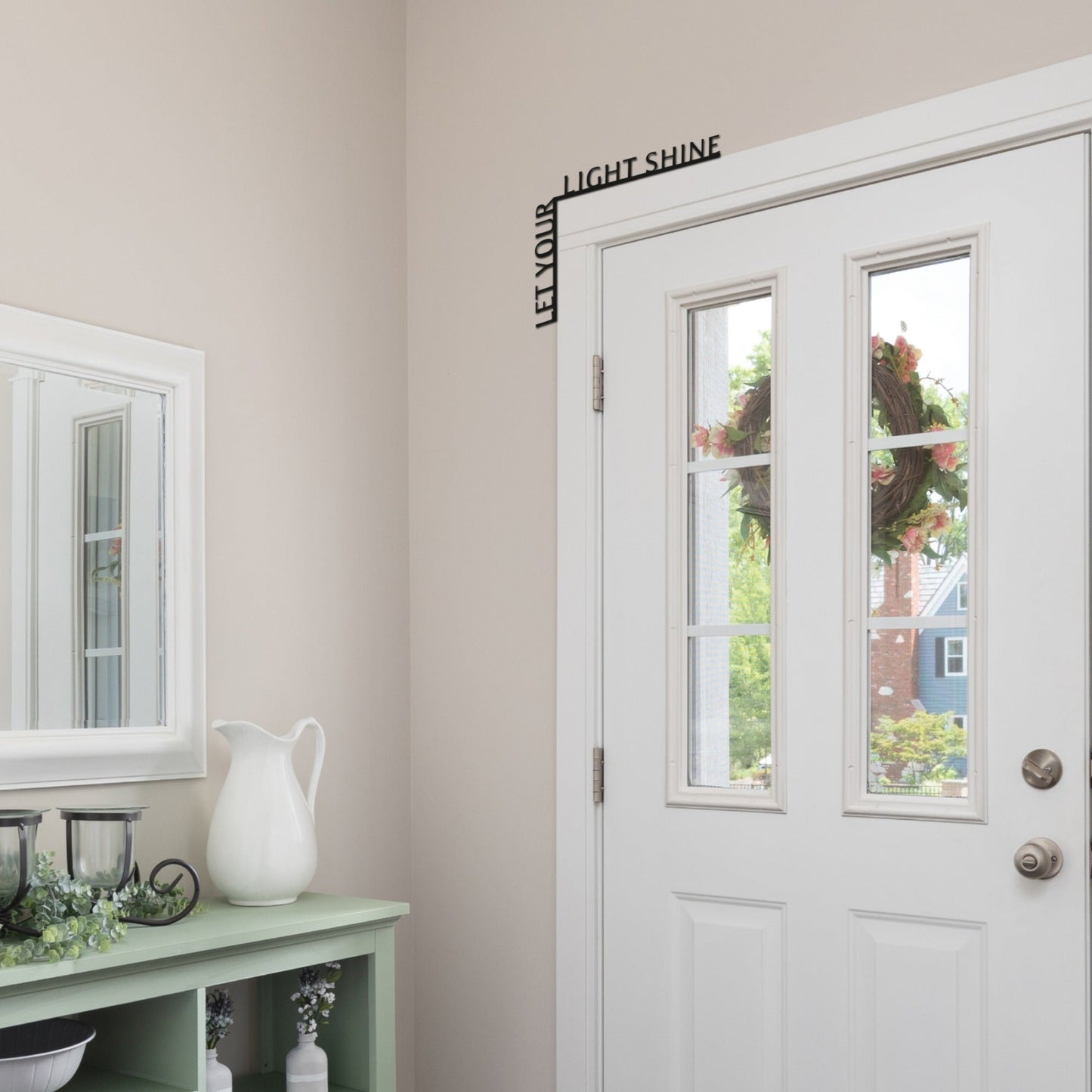 Wooden Corner Quote – Let Your Light Shine