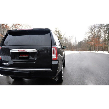 Corsa 15-16 GMC Yukon Denali 6.2L V8 Single Side Exit Cat-Back Exhaust w/ Polished Black Tips