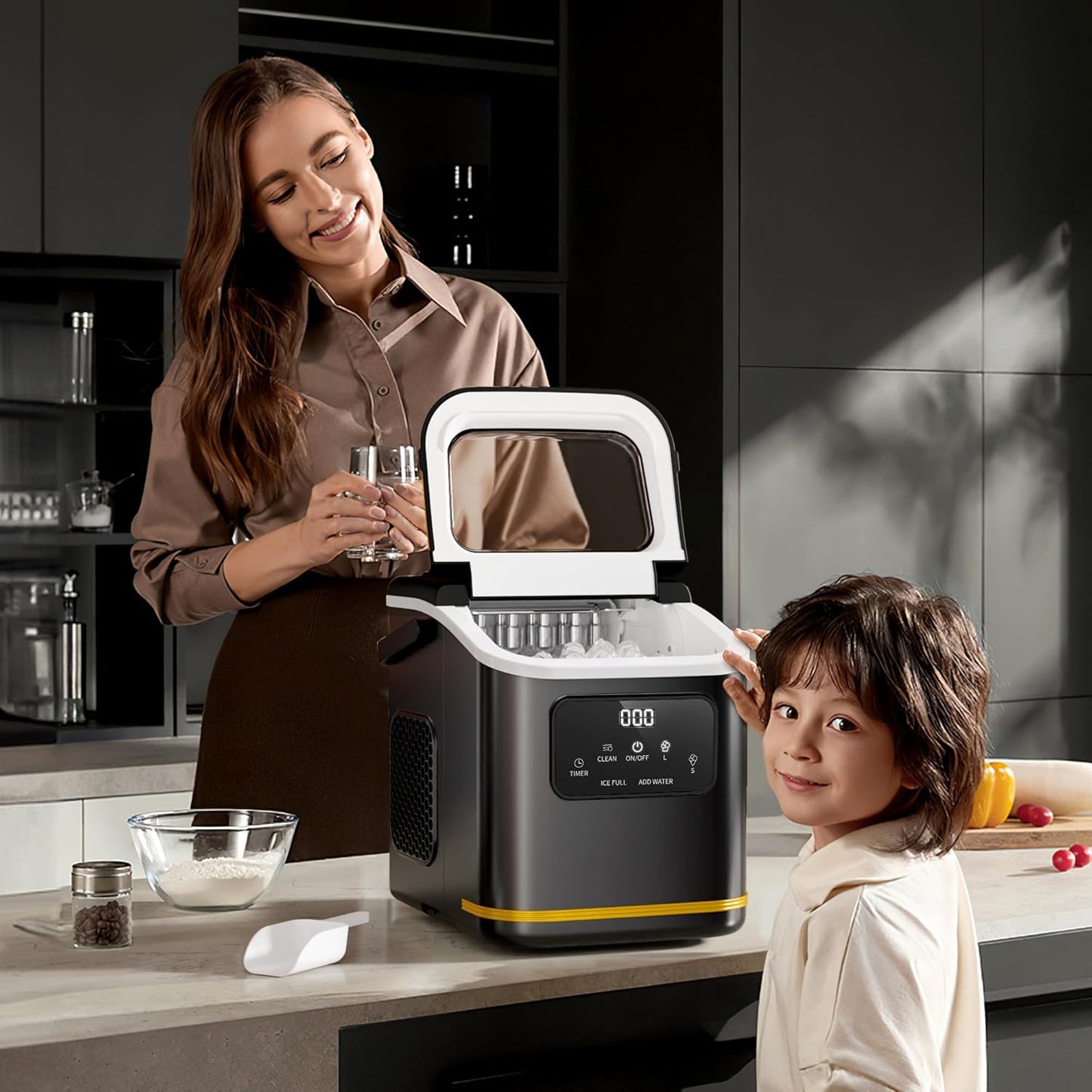 Countertop Ice Maker 9 Bullet Ice Cubes in 6 Mins,  Z5812K