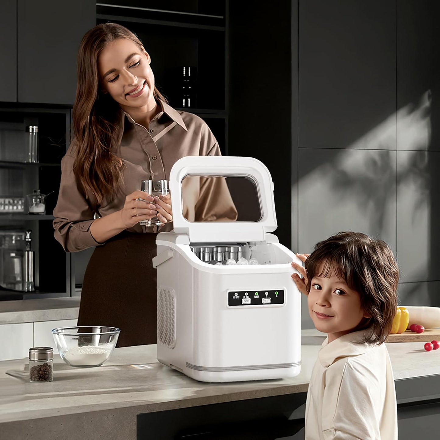Countertop Ice Maker 9 Bullet Ice Cubes in 6 Mins,  Z5812K