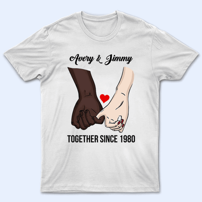 Couple Hand | Personalized Custom Gift For Couples, Valentine, Anniversary, Husband Wife, Girlfriend, Boyfriend, Her/Him | Tshirts
