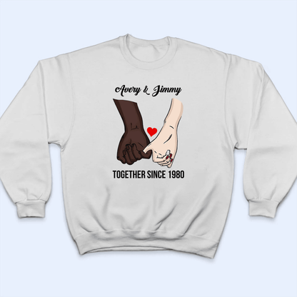 Couple Hand | Personalized Custom Gift For Couples, Valentine, Anniversary, Husband Wife, Girlfriend, Boyfriend, Her/Him | Tshirts