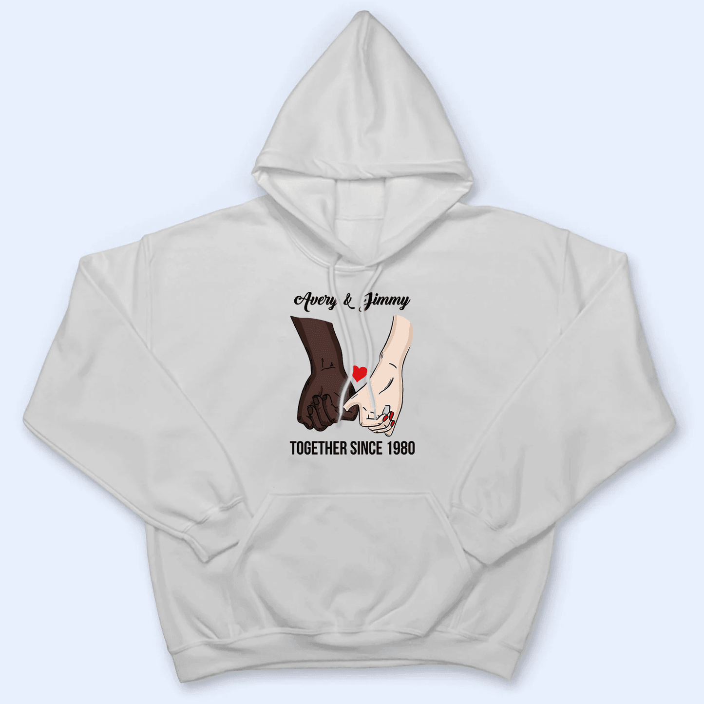 Couple Hand | Personalized Custom Gift For Couples, Valentine, Anniversary, Husband Wife, Girlfriend, Boyfriend, Her/Him | Tshirts