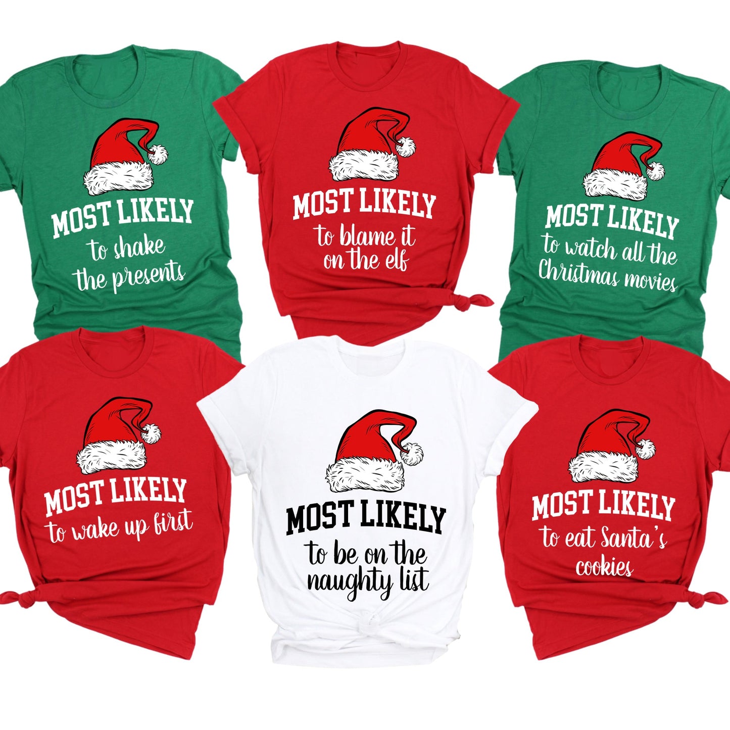 Most Likely To Christmas Family Tees - 40 Designs! Comfort Colors T-Shirt