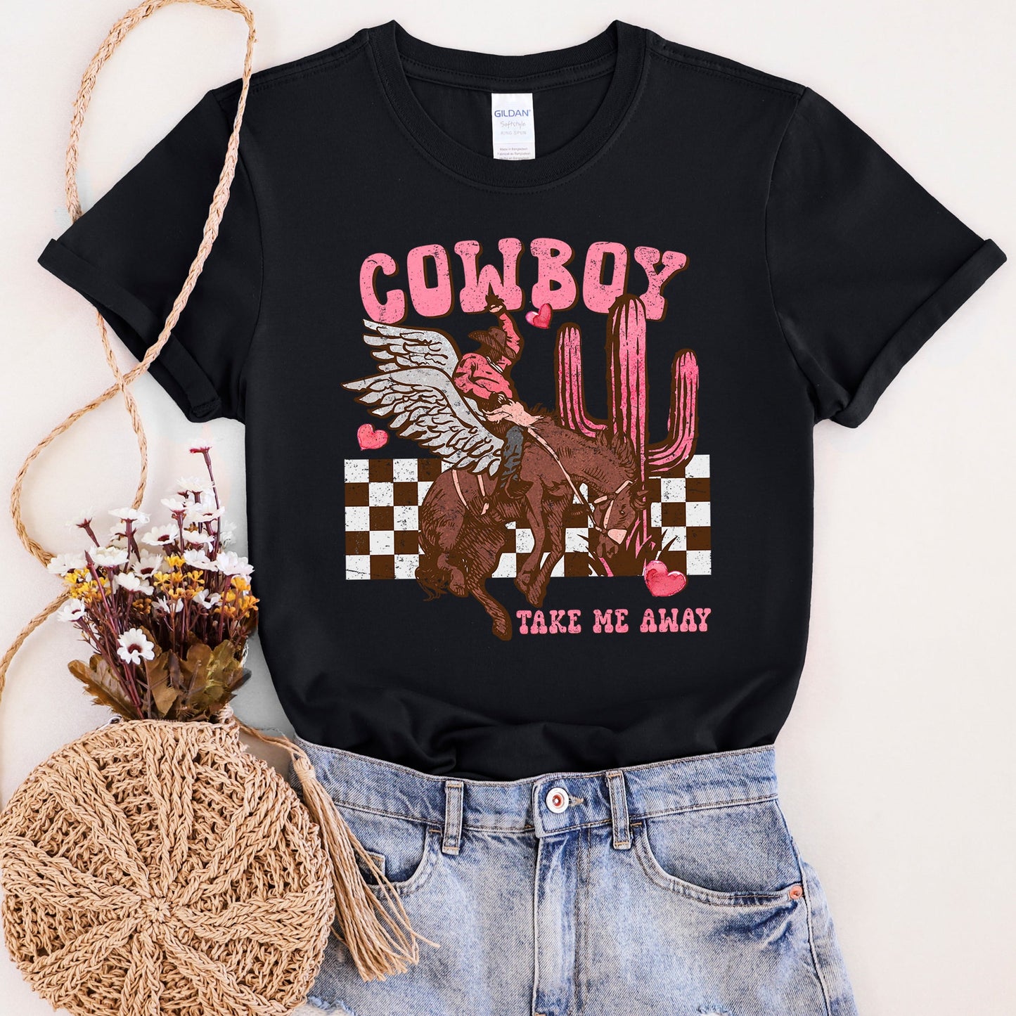 Cowboy Take Me Away, Western, Country, Super Soft Tshirt, Valentine's Day