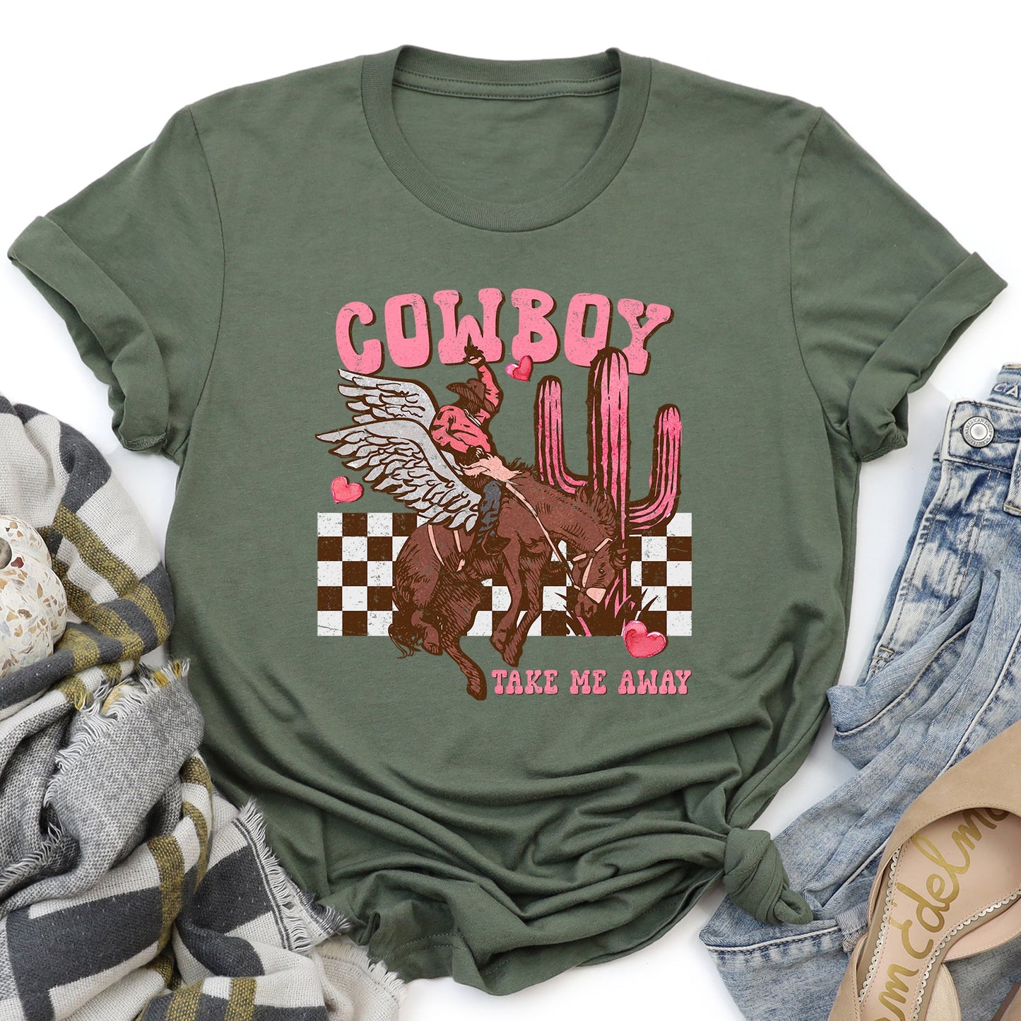 Cowboy Take Me Away, Western, Country, Super Soft Tshirt, Valentine's Day
