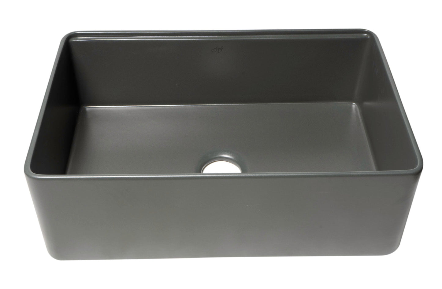 ALFI brand ABFS3020 Workstation 30" x 20" Single Bowl Step Rim Fireclay Farm Sink with Accessories
