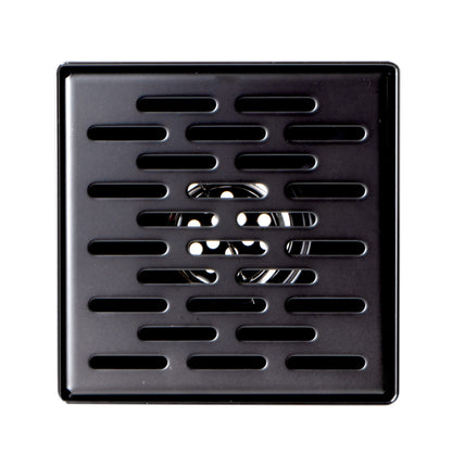 ALFI brand ABSD55C 5" x 5" Square Stainless Steel Shower Drain with Groove Holes