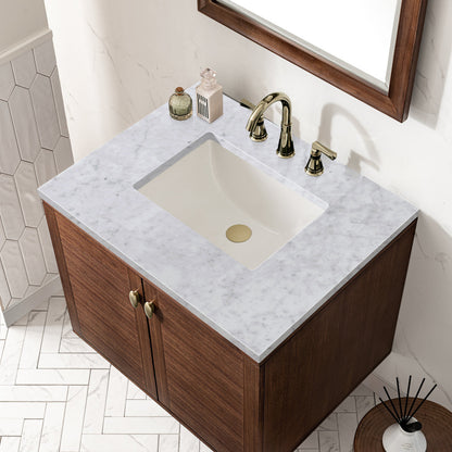 Amberly 30" Single Vanity Cabinet, Mid-Century Walnut