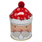 Gift Tin with Pom Pom Hat - Santa