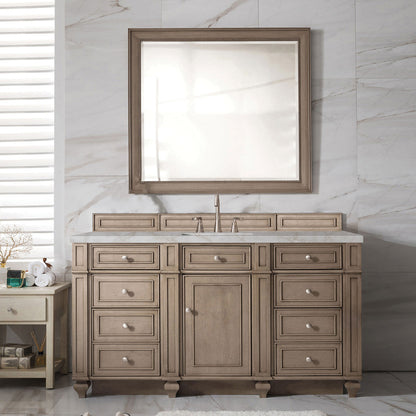 Bristol 60" Single Vanity Cabinet, Bright White