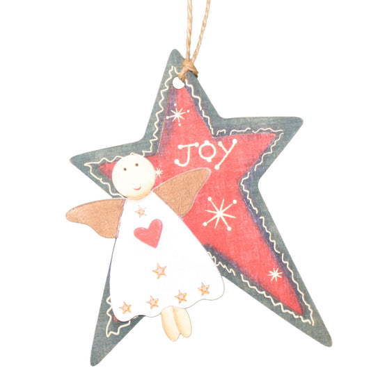 Joyful Angel Star Ornament