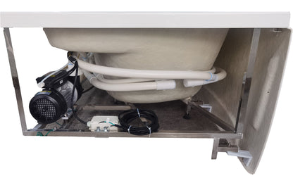 EAGO AM161-R  5' Single Person Corner White Acrylic Whirlpool Bath Tub - Drain on Right