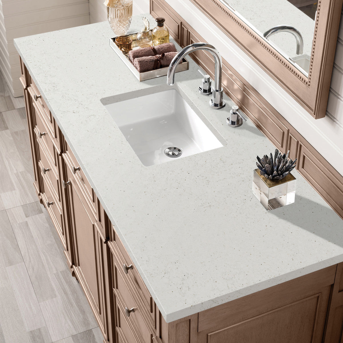 Bristol 60" Single Vanity Cabinet, Bright White