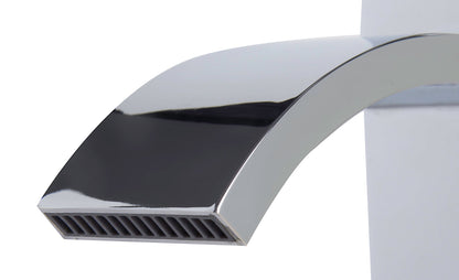 ALFI brand AB1258 Square Body Curved Spout Single Lever Bathroom Faucet