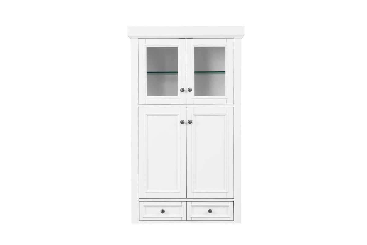 De Soto 30" Double Tower Hutch, Bright White