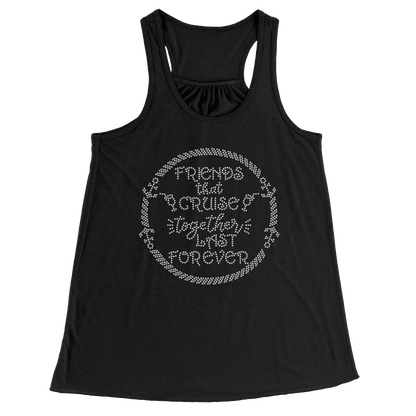Rhinestone Cruising Tee Shirt Crew Neck, V Neck, Tank Top
