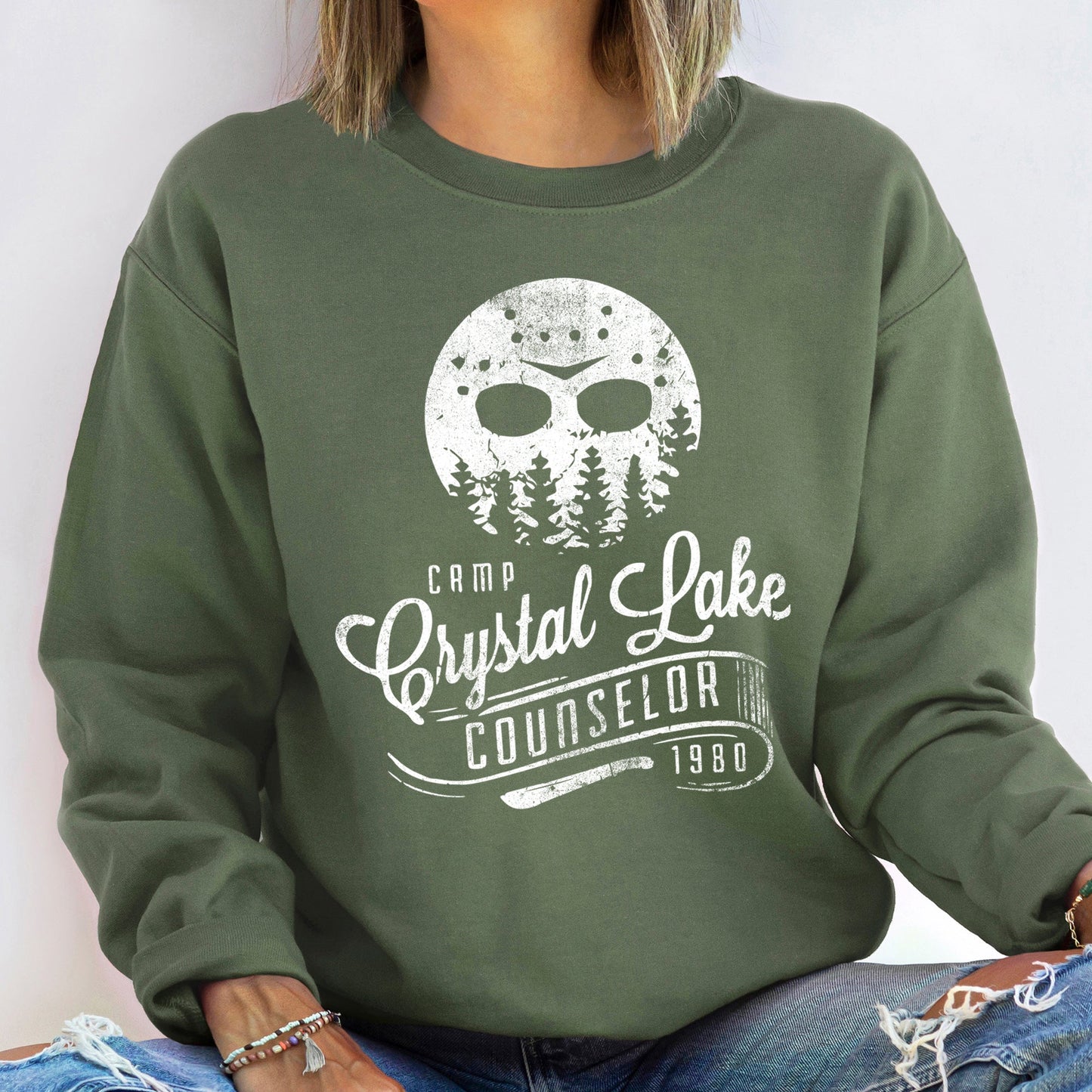 Crystal Lake Vintage Halloween Sweatshirt