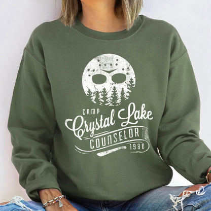 Crystal Lake Vintage Halloween Sweatshirt