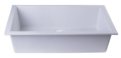 ALFI brand AB3020UM 30" Undermount Single Bowl Granite Composite Kitchen Sink