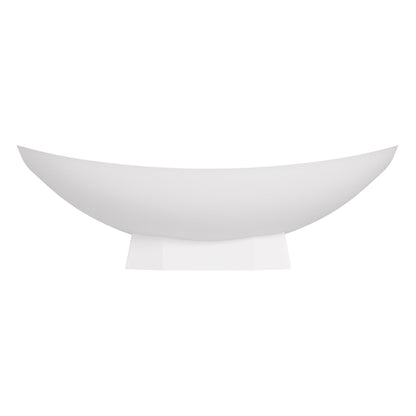 ALFI brand  AB9992 White Matte 71" Solid Surface Resin Free Standing Hammock Style Bathtub