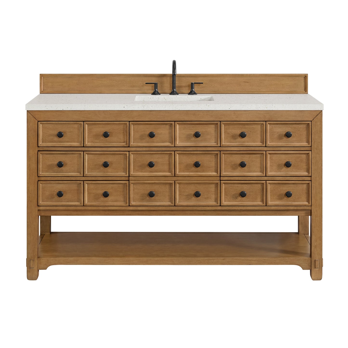 Malibu 60" Single Vanity Cabinet, Amber Birch