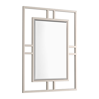 Brenlyn 30 in. W x 40 in. H Rectangular Stainless Steel Framed Wall Mount Bathroom Vanity Mirror in Brushed Nickel