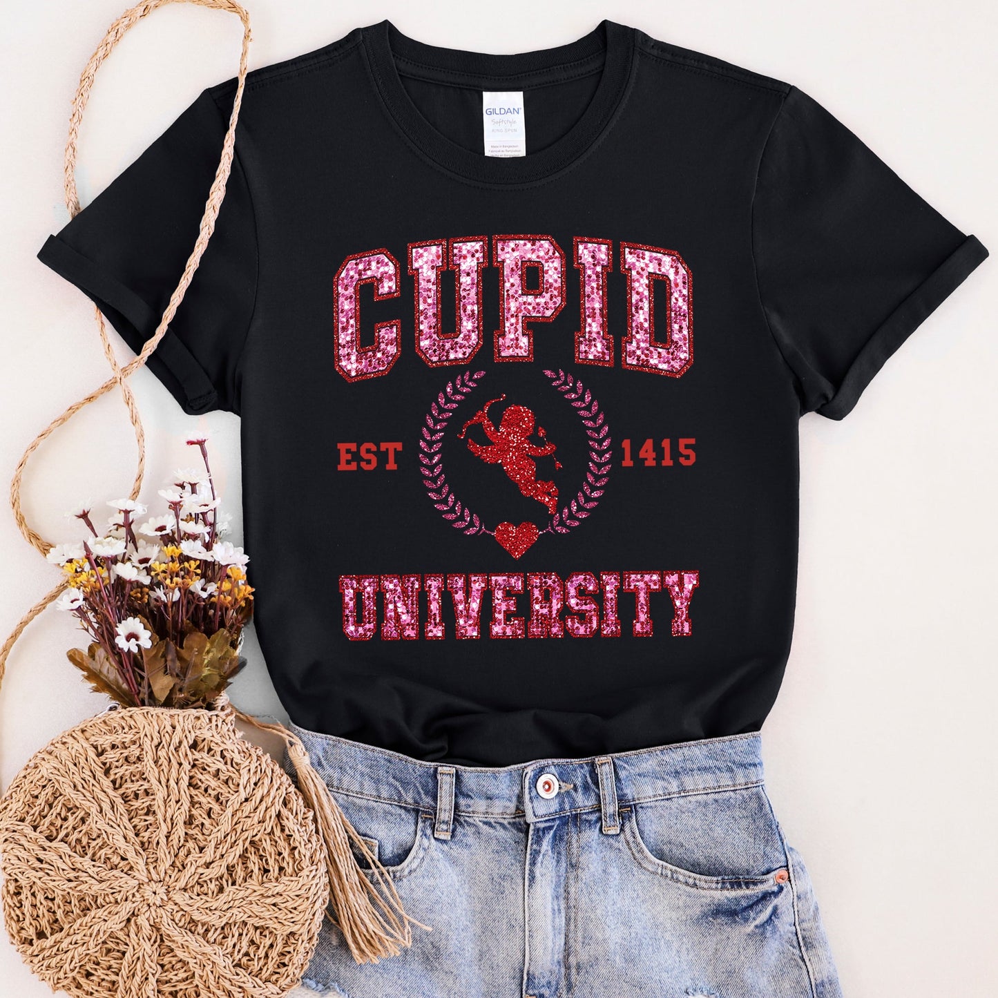 Cupid University, College, University, Love, Super Soft Tshirt, Valentine's Day