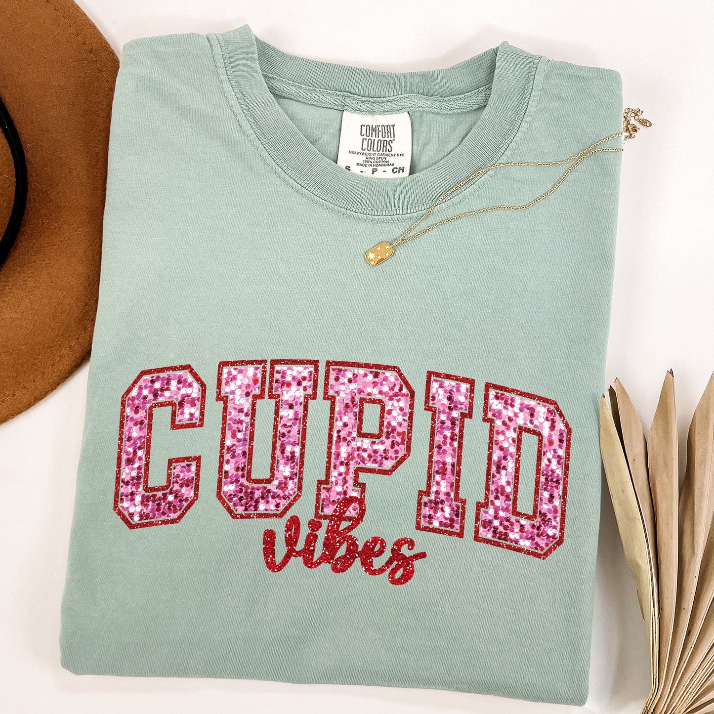 Cupid Vibes, Collegiate, Love, Comfort Colors Tshirt, Valentine's Day