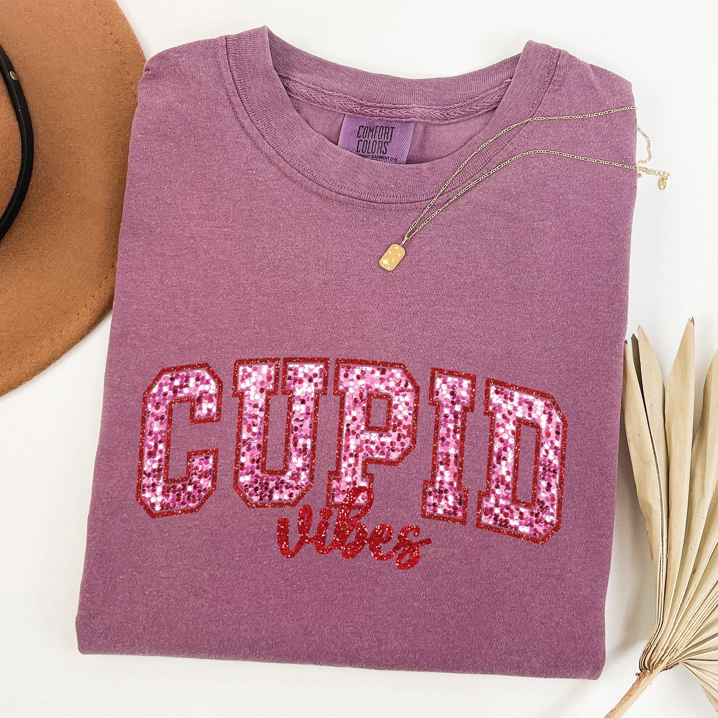 Cupid Vibes, Collegiate, Love, Comfort Colors Tshirt, Valentine's Day