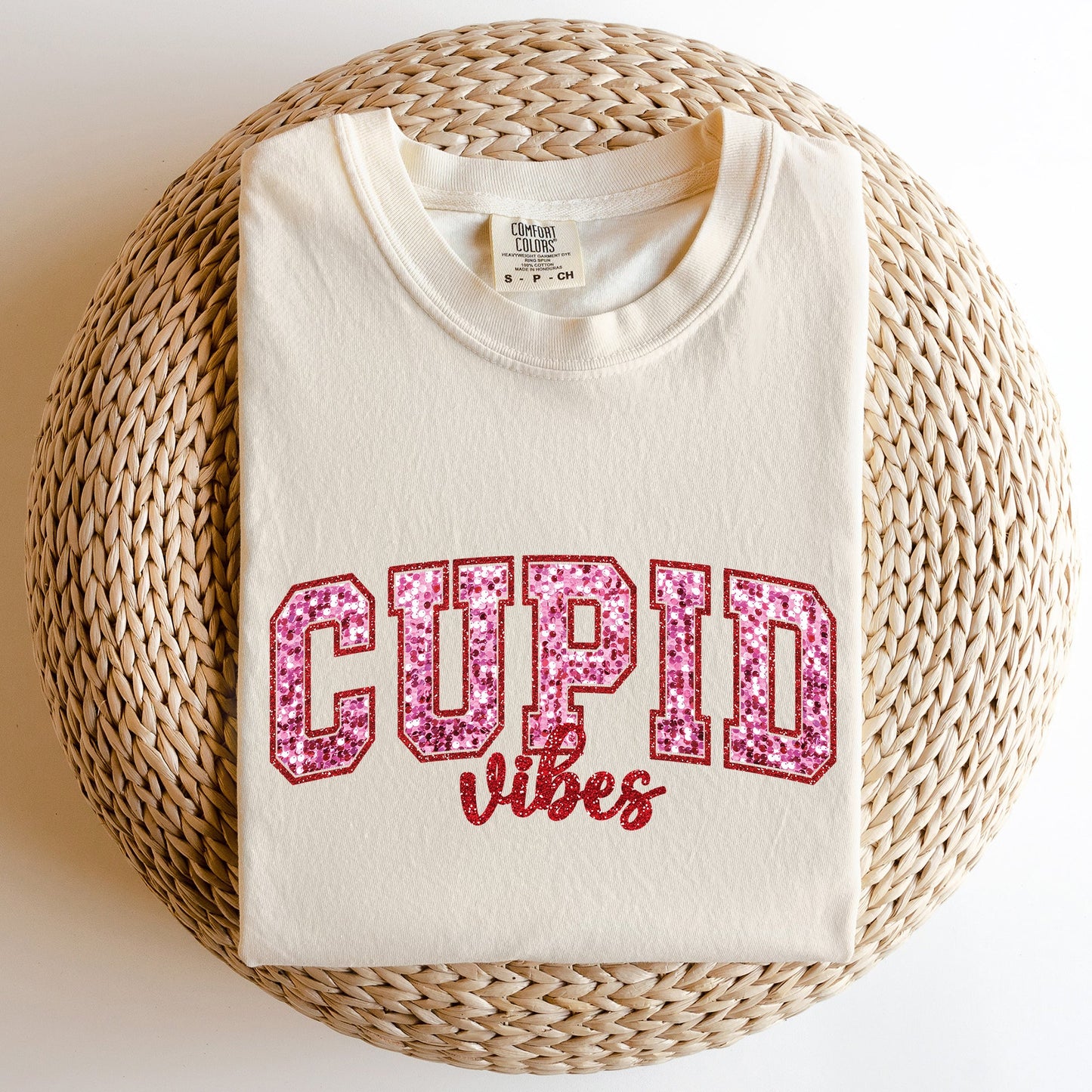 Cupid Vibes, Collegiate, Love, Comfort Colors Tshirt, Valentine's Day