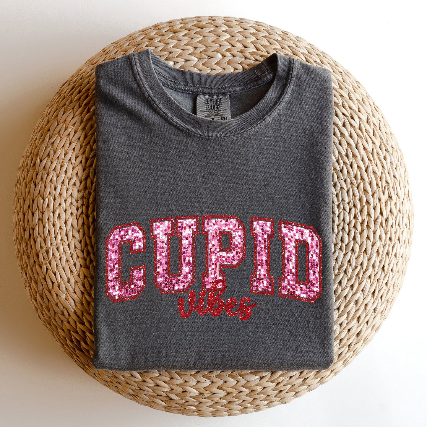 Cupid Vibes, Collegiate, Love, Comfort Colors Tshirt, Valentine's Day