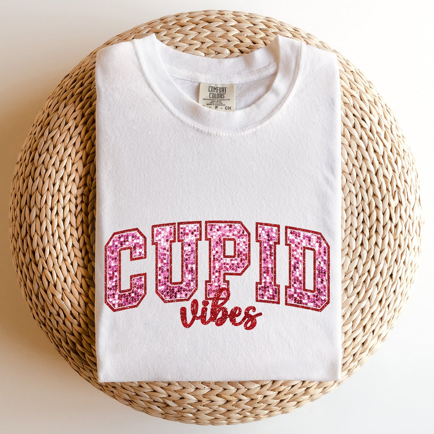 Cupid Vibes, Collegiate, Love, Comfort Colors Tshirt, Valentine's Day