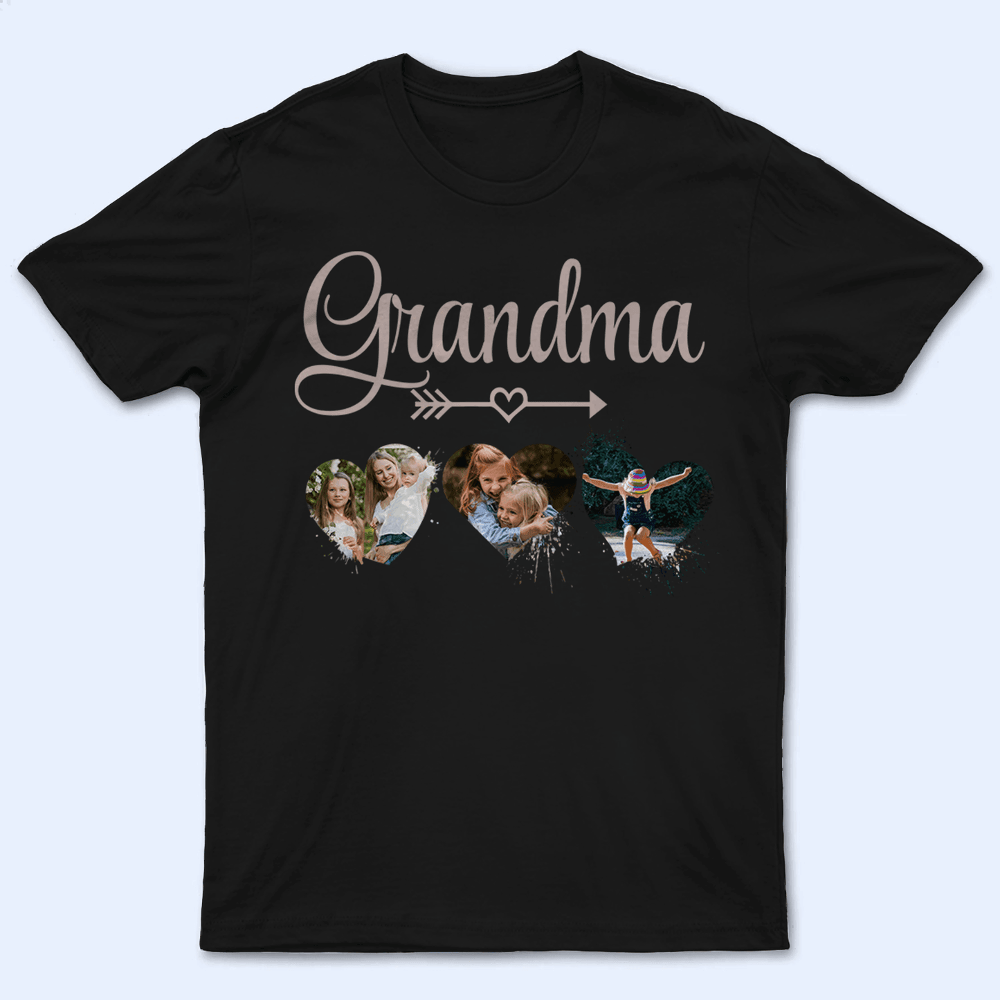 Custom Photograph Grandma and Grandchildren - Personalized Custom T Shirt - Birthday, Loving, Funny Gift for Grandma/Nana/Mimi, Mom, Wife, Grandparent