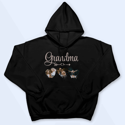 Custom Photograph Grandma and Grandchildren - Personalized Custom T Shirt - Birthday, Loving, Funny Gift for Grandma/Nana/Mimi, Mom, Wife, Grandparent