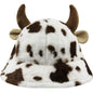 Cute Cow Print Fuzzy Bucket Hat