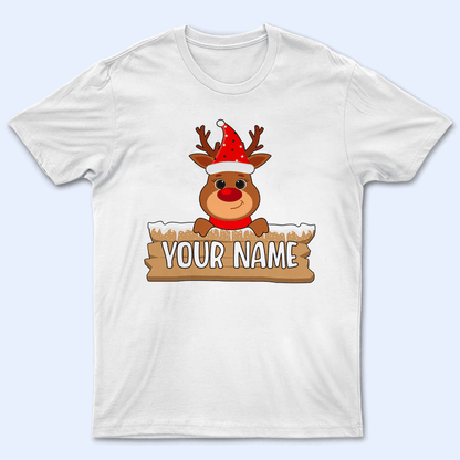 Cute Reindeer Christmas - Personalized Custom T Shirt - Birthday, Loving, Funny Gift for Grandma/Nana/Mimi, Mom, Wife, Grandparent