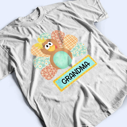 Cute Turkey - Personalized Custom T Shirt - Birthday, Loving, Funny Gift for Grandma/Nana/Mimi, Mom, Wife, Grandparent
