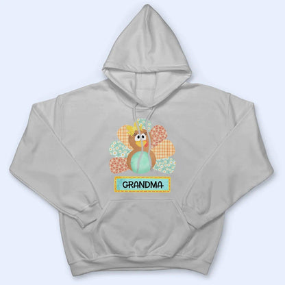 Cute Turkey - Personalized Custom T Shirt - Birthday, Loving, Funny Gift for Grandma/Nana/Mimi, Mom, Wife, Grandparent