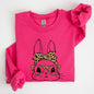 Cute Bunny, Glasses, Leopard Bandana, Easter, Hipster Sweatshirt