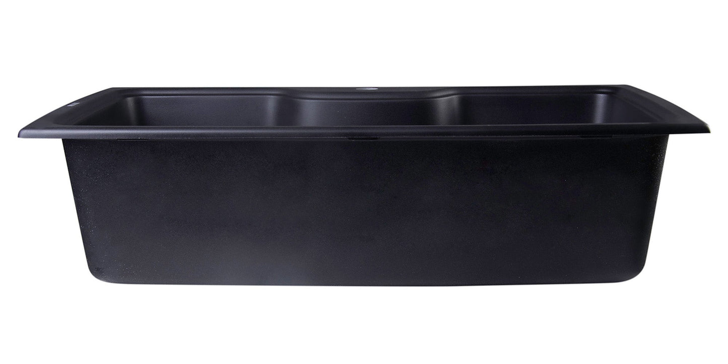 ALFI brand AB3520DI 35" Drop-In Single Bowl Granite Composite Kitchen Sink