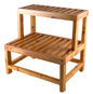 ALFI brand  AB4402 20" Double Wooden Stepping Stool Multi-Purpose Accessory