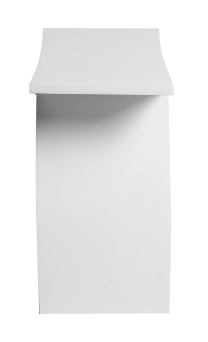 ALFI brand  ABST77 Arched White Matte Solid Surface Resin Bathroom / Shower Stool
