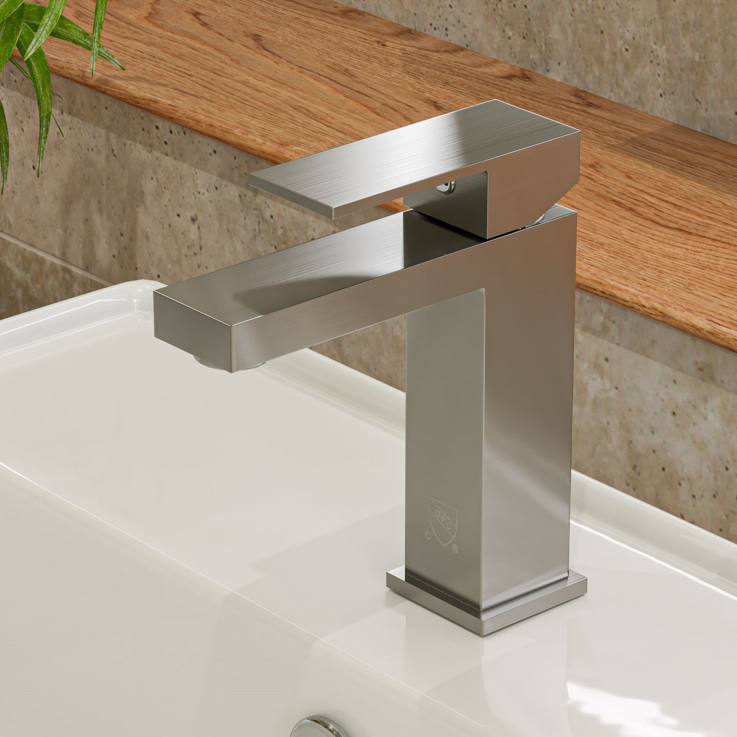 ALFI brand AB1229 Square Single Lever Bathroom Faucet