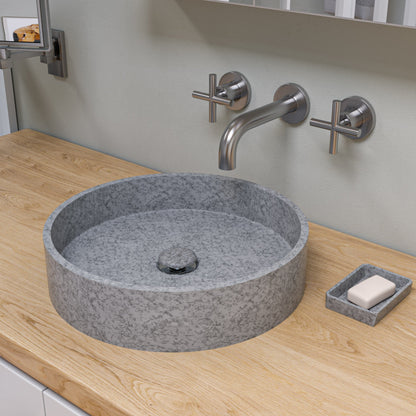 ALFI brand  ABCO7055 Solid Concrete Gray Matte Cap Bathroom Sink Drain