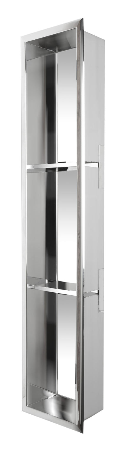 ALFI brand ABN0836 8 x 36 Vertical Triple Shelf Bath Shower Niche