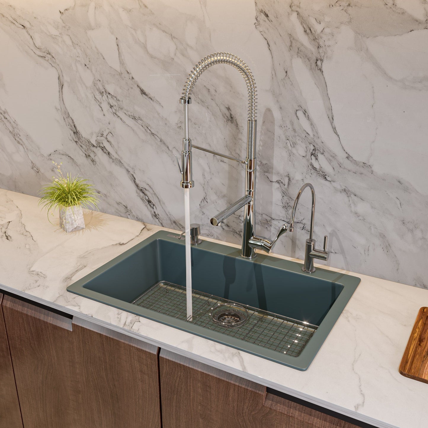 ALFI brand AB3020DI 30" Drop-In Single Bowl Granite Composite Kitchen Sink