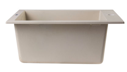 ALFI brand AB1720DI 17" Drop-In Rectangular Granite Composite Kitchen Prep Sink