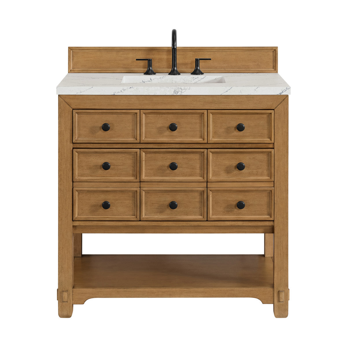 Malibu 36" Single Vanity Cabinet, Amber Birch