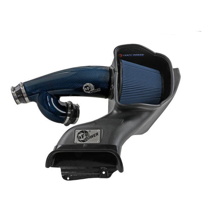 aFe - 2017-2025 Ford F-150 Track Series Blue Kevlar Carbon Fiber C/A Intake System w/Black Pro 5R Filter
